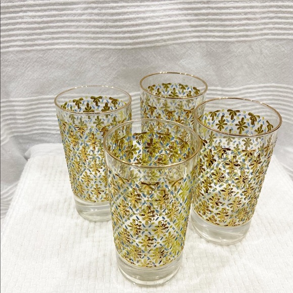 Moroccan Themed Vintage Cocktail Highball Glasses, circa 1965 - Picture 2 of 2